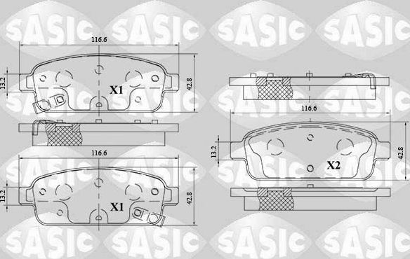 Тормозные колодки Sasic. Артикул 6216153