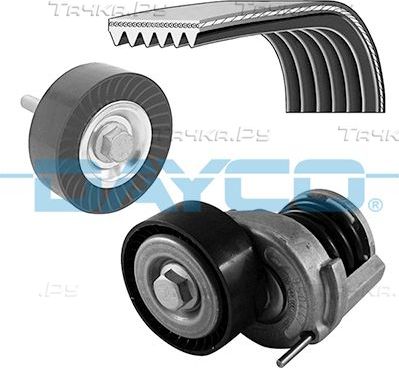 Приводной ремень поликлиновой с роликами (комплект) Dayco для Volkswagen Polo V 2009-2026. Артикул KPV270