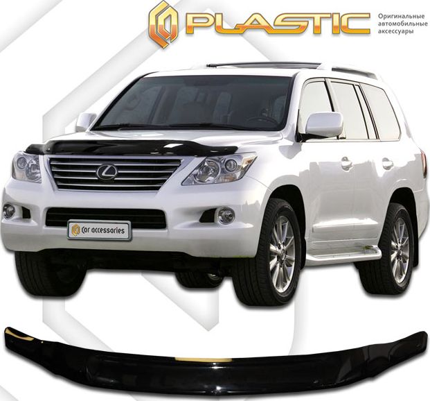 Дефлектор СА Пластик для капота (Classic черный) Lexus LX 570 2008-2015. Артикул 2010010102944