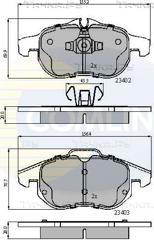 Тормозные колодки Comline Comline передние для Opel Signum I 2003-2008. Артикул CBP01137