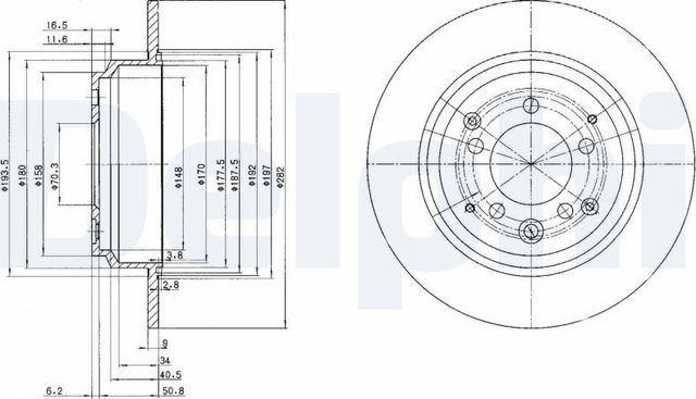 Тормозной диск Delphi для Honda Shuttle I 1994-2004. Артикул BG3060