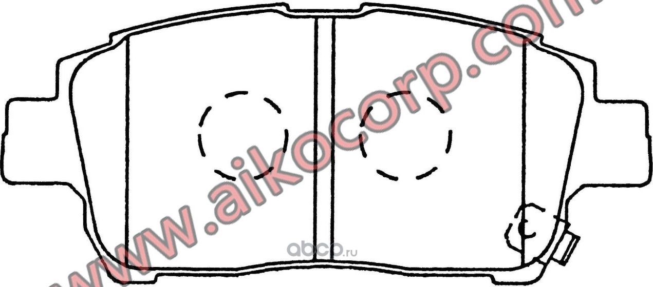 Колодки TOYOTA Corolla 120 (2000-2006) передние (Aiko). Артикул PF1472