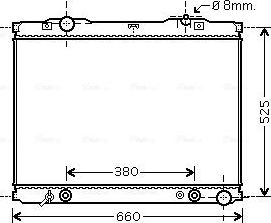 Радиатор охлаждения двигателя AVA для Kia Sorento I 2002-2011. Артикул KA2056