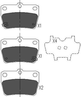 Тормозные колодки Kavo Parts. Артикул KBP-9068