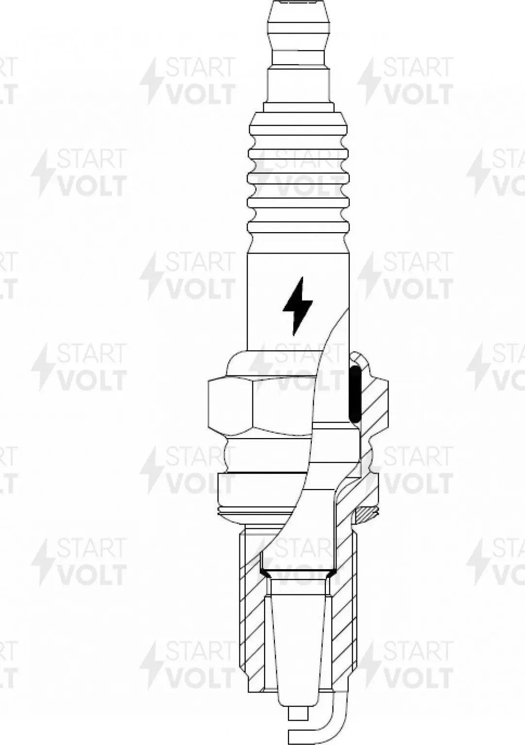 Свеча зажигания для ам Fiat Panda 03-Punto 99- 1.2iDoblo 10- 1.4i VSP 1606 (Startvolt). Артикул VSP1606