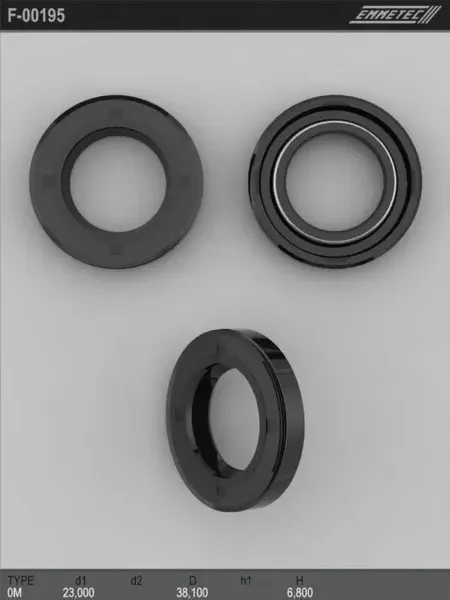 Сальник 23,00/38,10*6,80 тип 0M (Emmetec). Артикул F00195