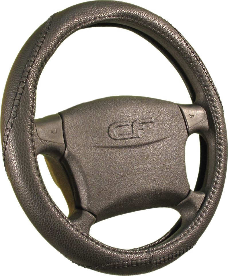 Оплётка на руль CarFashion Wave (размер M, искусственная кожа, цвет ЧЕРНЫЙ/ЧЕРНЫЙ). Артикул 31150