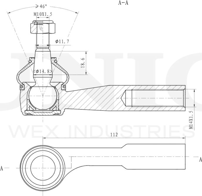 Наконечник рулевой тяги (Unio). Артикул SSP-10132