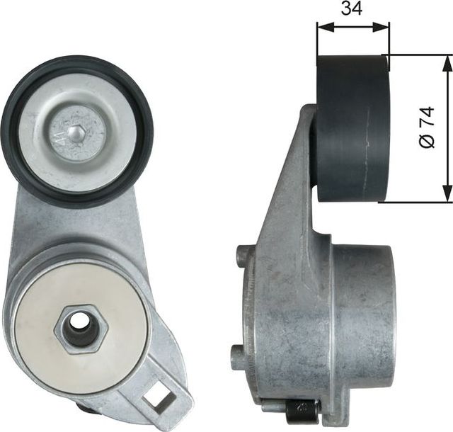Натяжной ролик (натяжитель) приводного клинового зубчатого ремня Gates FleetRunner™. Артикул T38580