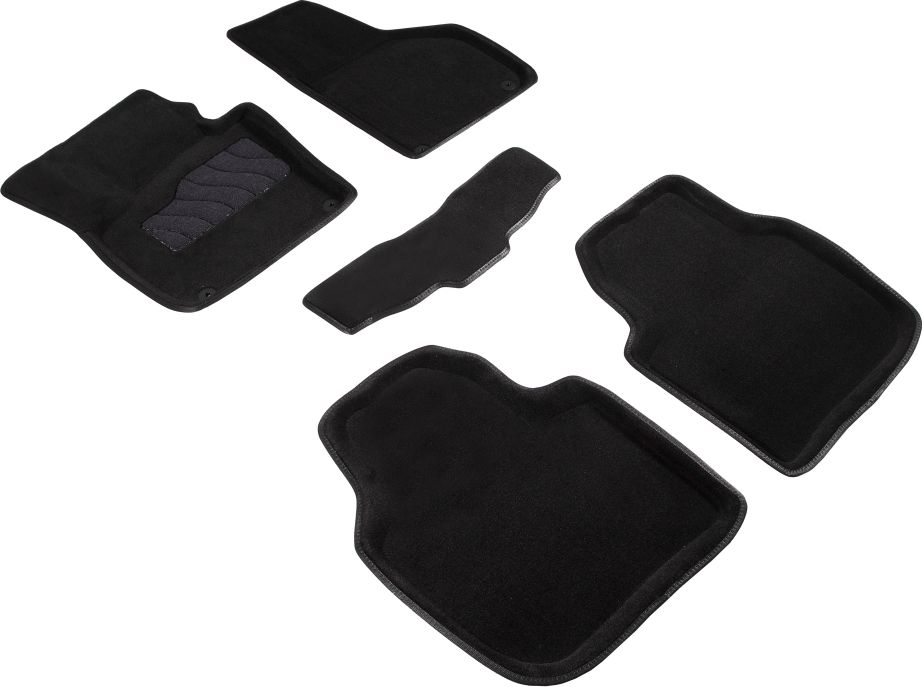 Коврики Seintex 3D ворсовые для салона Skoda Superb II 2008-2015 Черные. Артикул 88365