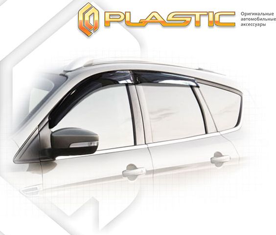 Дефлекторы СА Пластик для окон (Classic полупрозрачный) Ford Kuga 2012-2016. Артикул 2010030308876