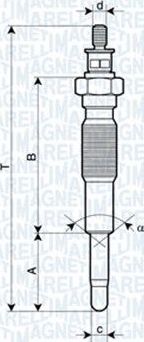 Свеча накаливания (накала) Magneti Marelli для Kia Sportage I 1997-2003. Артикул 062900063304