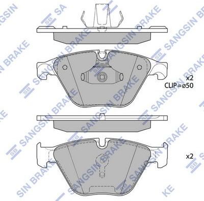 Тормозные колодки Sangsin Hi-Q. Артикул SP1695