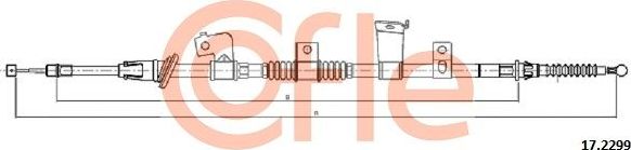 Трос ручника (тросик ручного тормоза) Cofle. Артикул 92.17.2299