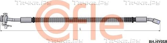 Тормозной шланг Cofle передний левый для Hyundai Santa Fe II 2006-2012. Артикул 92.BH.HY018
