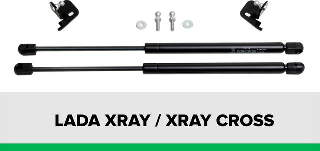 Амортизаторы (упоры) капота Pneumatic для Lada Xray/Xray Cross 2015-2026. Артикул KU-LD-XRAY-00