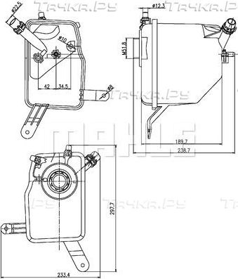 Расширительный бачок Mahle Behr для BMW 5 V (E60/E61) 2001-2010. Артикул CRT 205 000S
