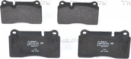 Тормозные колодки Bosch (Low-Metallic) передние для Audi A3 II (8P) 2011-2012. Артикул 0 986 494 207