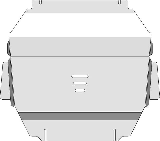 Защита алюминиевая АВС-Дизайн для картера и КПП Mitsubishi Delica D:5 I рестайлинг 4WD 2018-2026. Артикул 14.34ABC