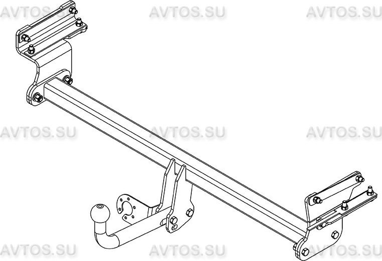 Фаркоп AvtoS для Nissan Qashqai II 2013-2026. Артикул NS 25