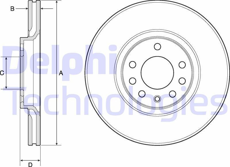 Тормозной диск Delphi. Артикул BG3770