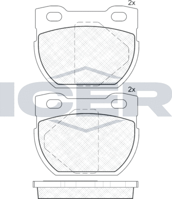 Тормозные колодки Icer. Артикул 141090