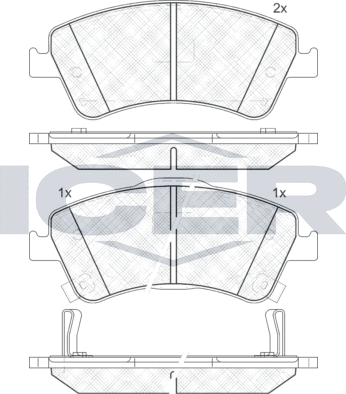 Тормозные колодки Icer. Артикул 181871