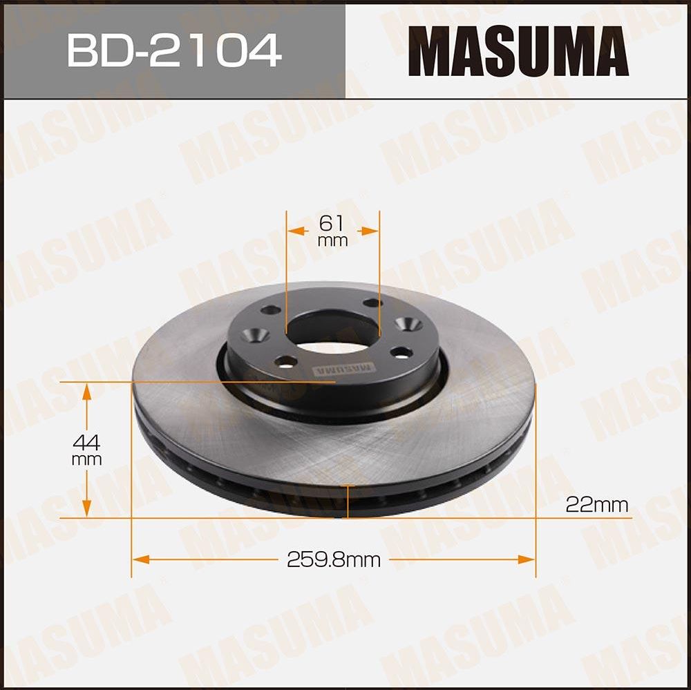 Тормозной диск Masuma. Артикул BD-2104