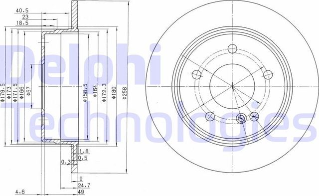 Тормозной диск Delphi. Артикул BG2761