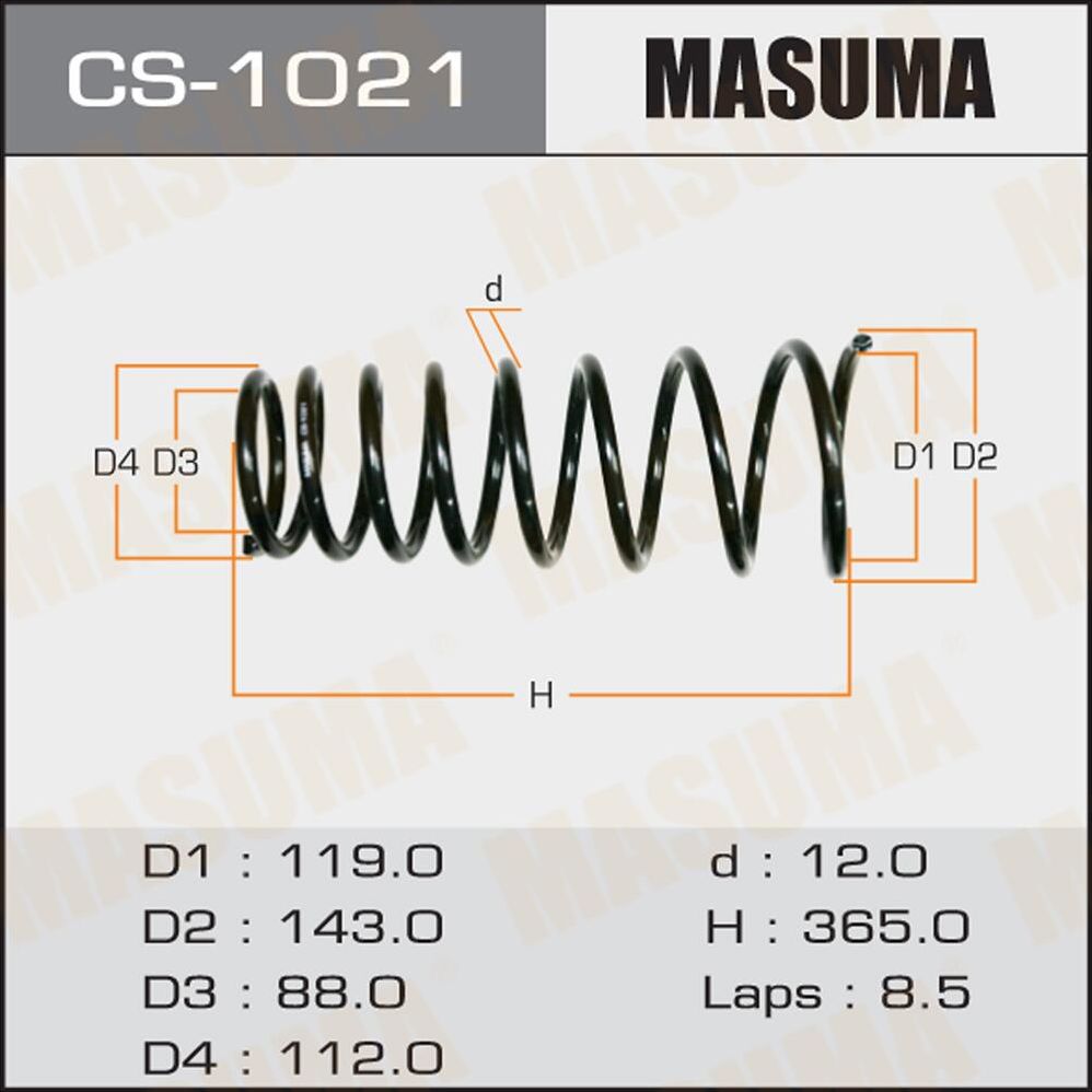 Пружина подвески Masuma. Артикул CS-1021