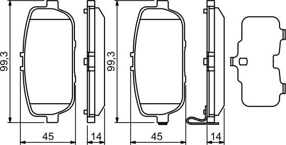 Тормозные колодки Bosch (Low-Metallic). Артикул 0 986 494 190