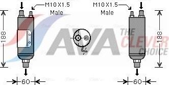 Осушитель кондиционера AVA (сталь) для Hyundai Sonata IV (EF) 2001-2002. Артикул HYD117