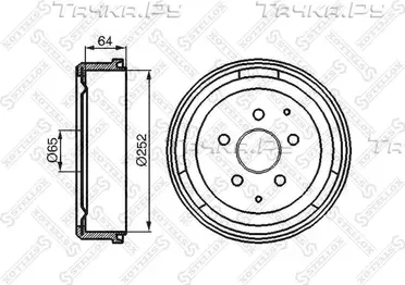 Тормозной барабан Stellox. Артикул 6026-4706-SX