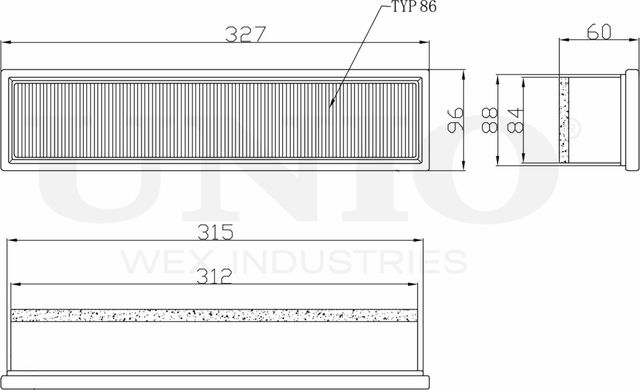 Фильтр воздушный (Unio). Артикул FLT-10019