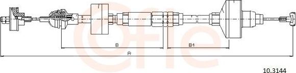 Трос сцепления Cofle для Volkswagen Caddy II 1995-2004. Артикул 10.3144