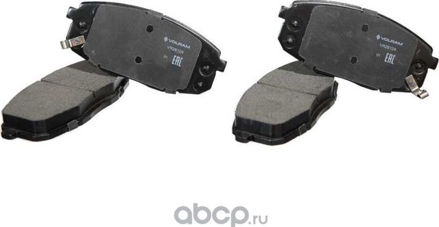 КОЛОДКИ ПЕРЕДНИЕ ДЛЯ А/М HYUNDAI CRETA (16-), I30 (07-12) KIA CEED (06-), CERAT (Volram). Артикул VR26124