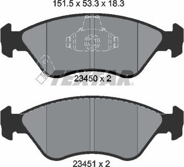Тормозные колодки Textar. Артикул 2345001