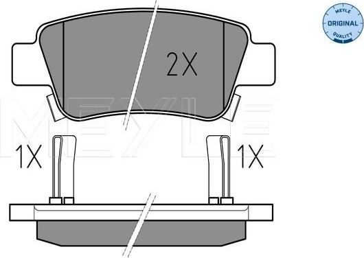 Тормозные колодки Meyle Original. Артикул 025 246 3516/W