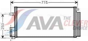 Радиатор кондиционера (конденсатор) AVA (алюминий) для Alfa Romeo Giulietta III 2010-2026. Артикул FTA5310D
