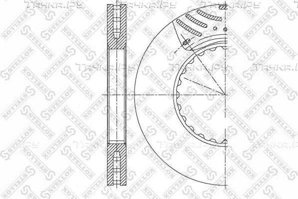Тормозной диск Stellox передний/задний для Renault Premium II 2005-2013. Артикул 85-00896-SX