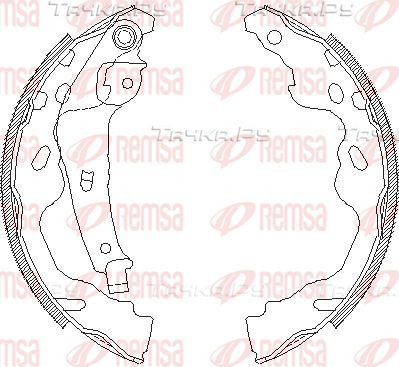 Тормозные колодки Remsa задние для Peugeot 108 2014-2026. Артикул 4187.00