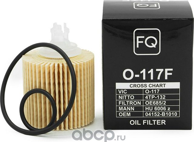 Фильтр масляный FQ O-117F/119F 04152B1010, OE685/2, HU6006z, шт FQ. Артикул O117F