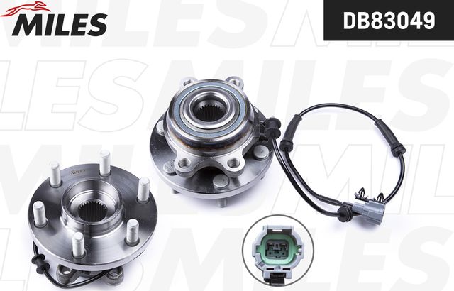 Ступица колеса с интегрированным подшипником Miles передняя правая/левая для Nissan Pathfinder III 2005-2014. Артикул DB83049