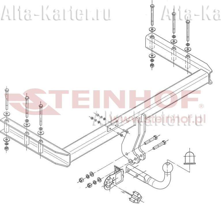 Фаркоп Steinhof для Audi Q5 2008-2017. Артикул A-094