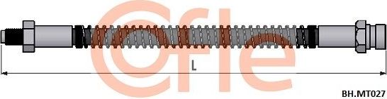 Тормозной шланг Cofle передний для Mitsubishi Space Runner I 1991-1999. Артикул 92.BH.MT027