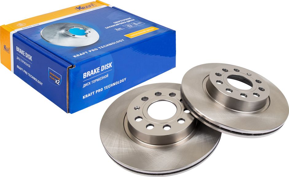 Диск тормозной SKODA OCTAVIA 04- перед. D280mm (Kraft). Артикул KT016040