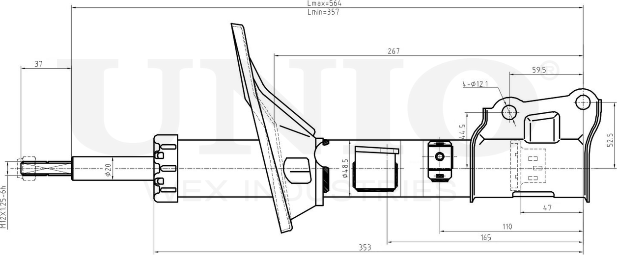 Амортизатор подвески (Unio). Артикул SAB-10119