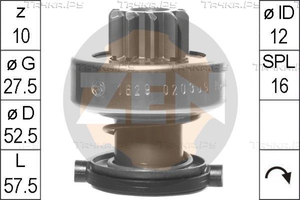Бендикс стартера Era для Mercedes-Benz C-Класс II (W203, CL203) 2000-2008. Артикул ZN1629