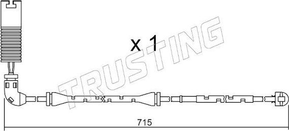 Датчик износа тормозных колодок  Trusting для BMW X5 I (E53) 2000-2006. Артикул SU.155