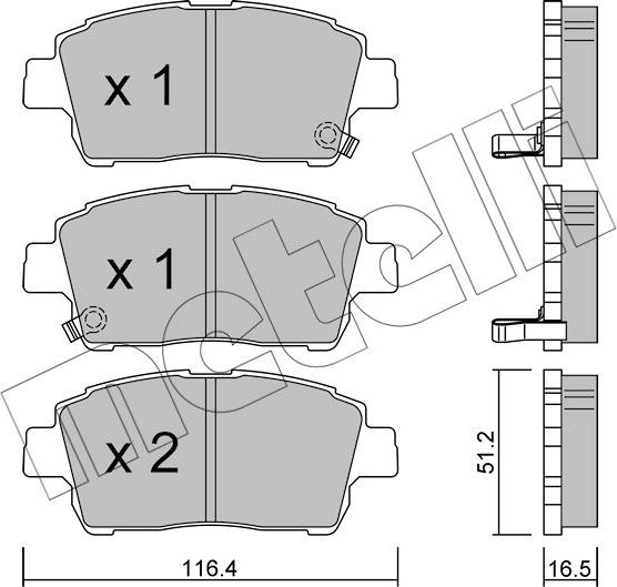 Тормозные колодки Metelli. Артикул 22-0423-0